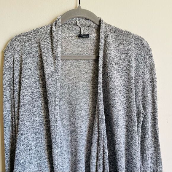 Sparkle & Fade UO Gray High Low Oversized Open Knit Cardigan - Picture 2 of 8